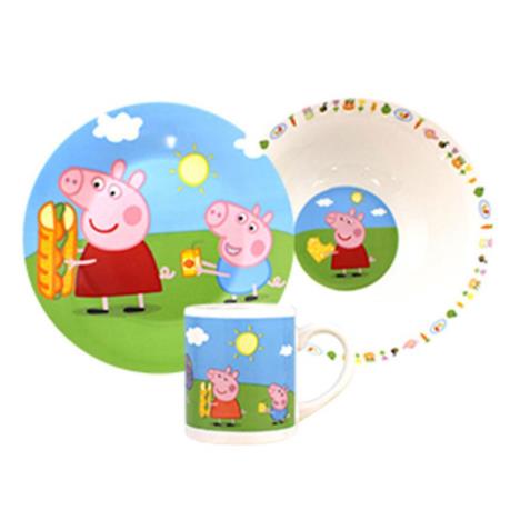 Peppa Pig 3 Piece Ceramic Breakfast Set Extra Image 1
